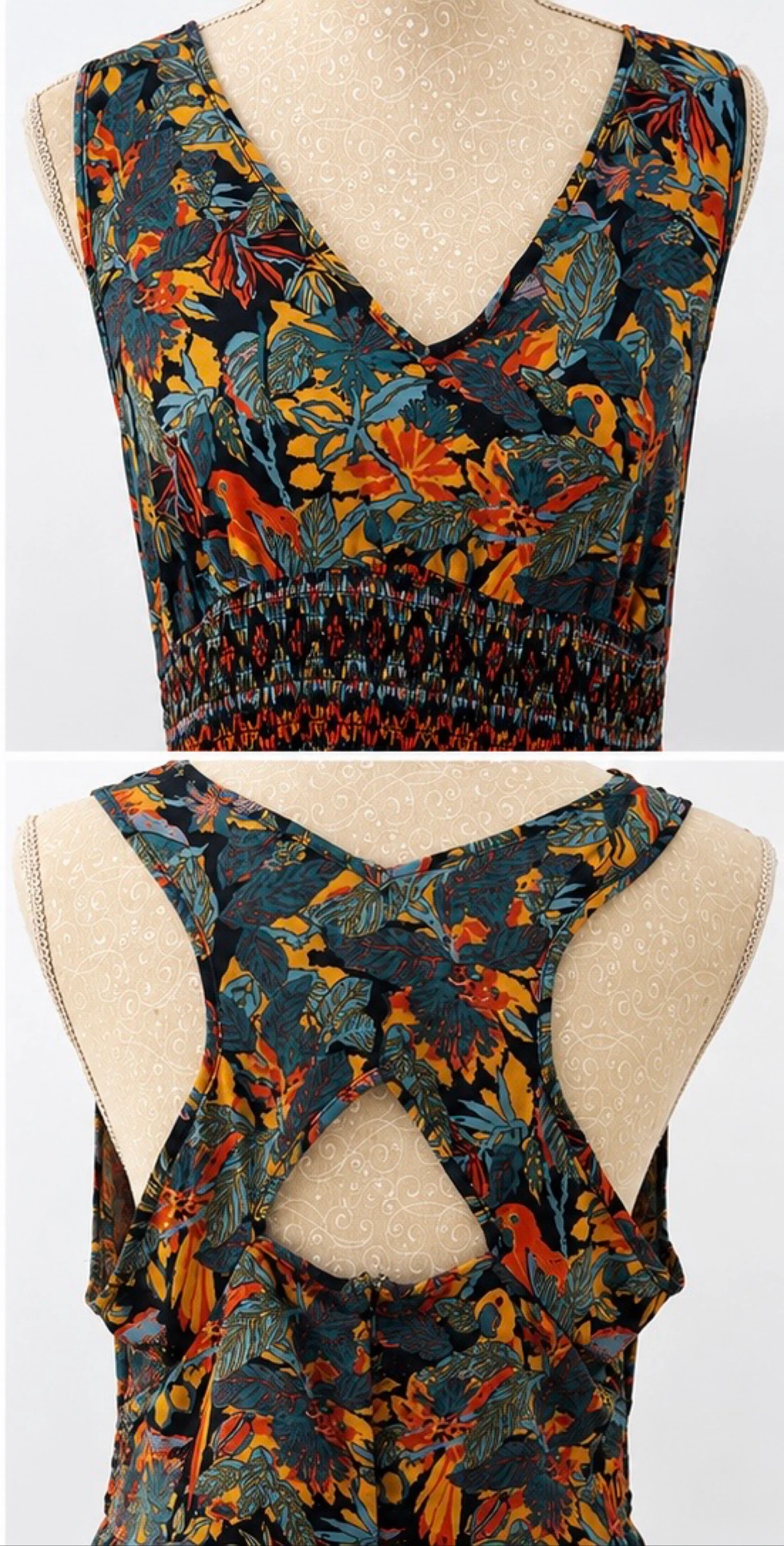 Vestido Cache Cache estampado tropical | Talla 42 – photo 3